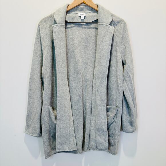 J.Crew Chelsea Cotton Open Cardigan Knit Women's L 100% Cotton Comfy Layer Piece - Picture 1 of 11